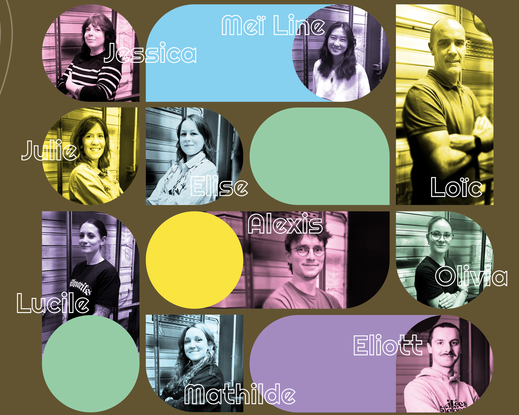 L'équipe 192 Publicité : Jessica, Mei Line, Loïc, Julie, Elise, Lucile, Alexis, Olivia, Mathilde et Eliott