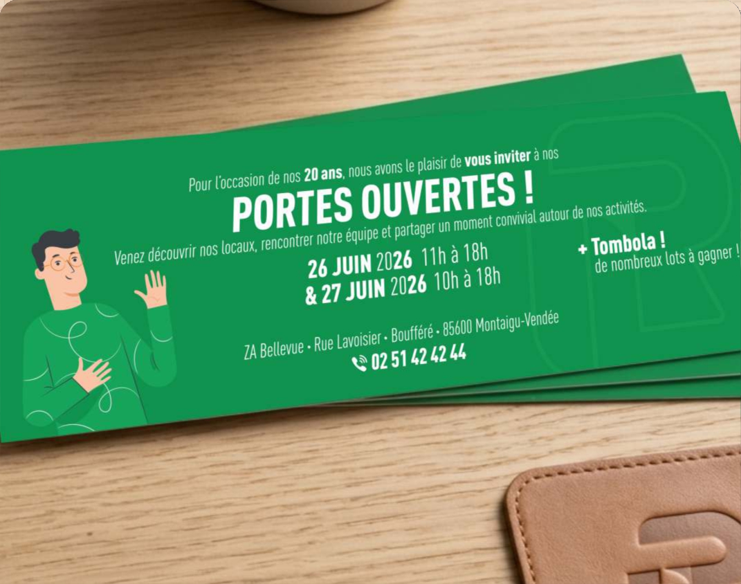 Carton d’invitation réalisé par 192 Pub – vue 1